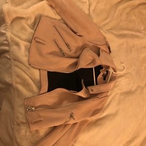 Forever 21 pink suede jacket BRAND NEW